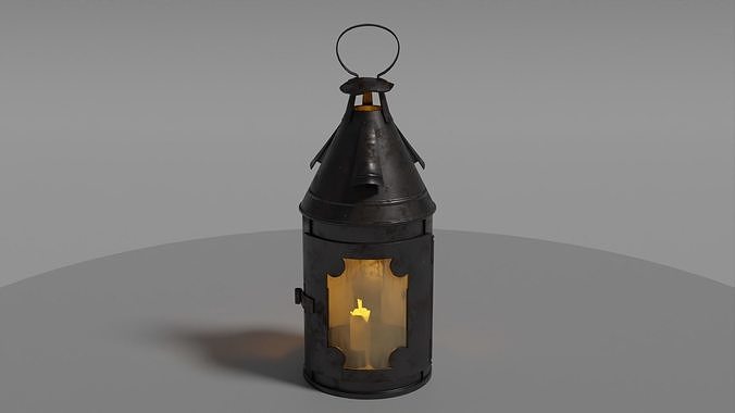 Candle Lantern 1 Low-poly 3D model