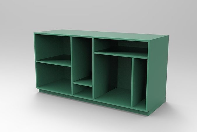 Montana Lowboard with Shelves 3D model
