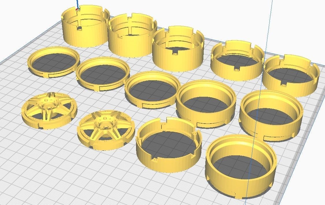 3d printable 3 piece wheel kit 3D print model_7