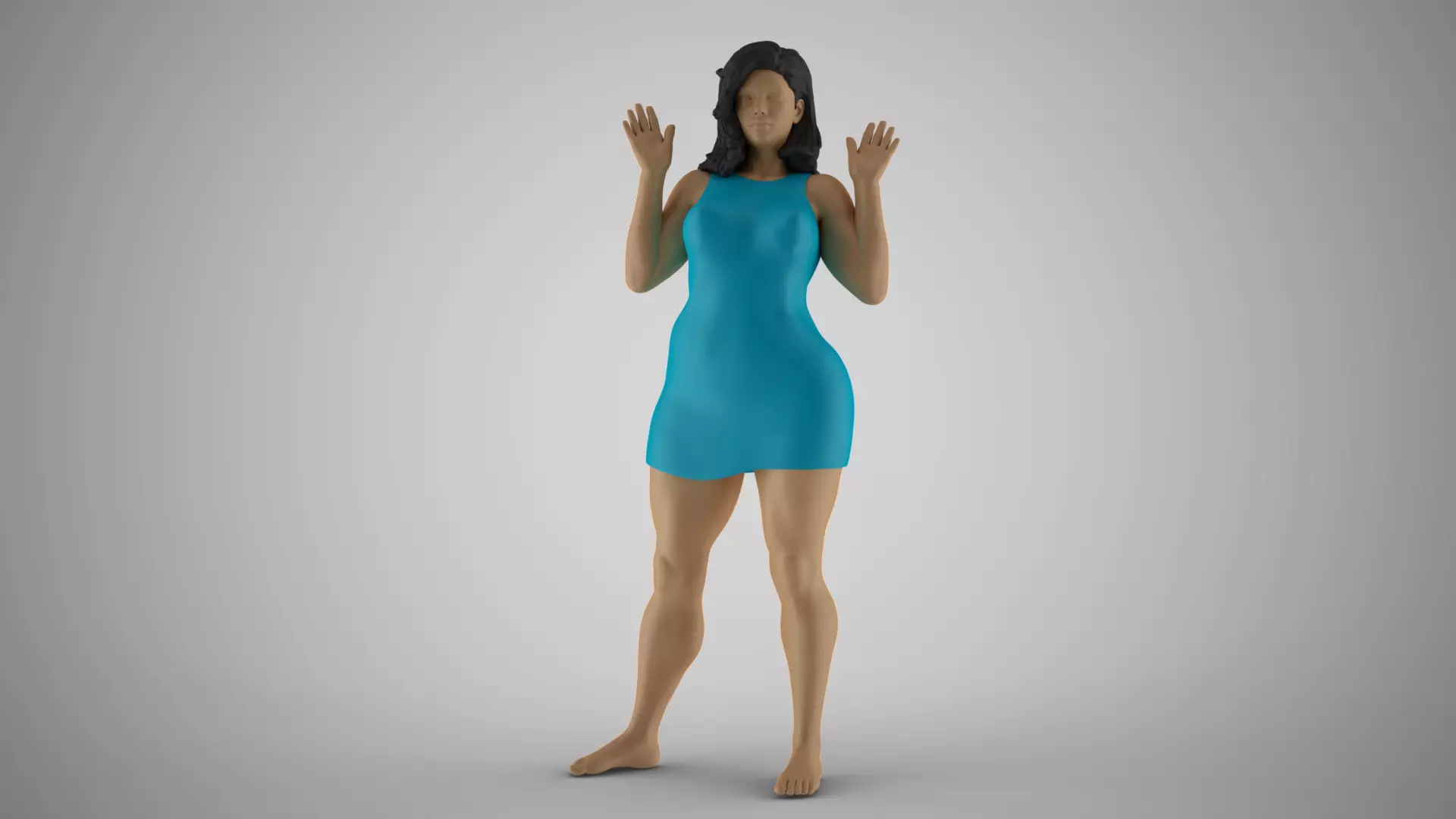 Girl Admits Defeat 3D print model_0