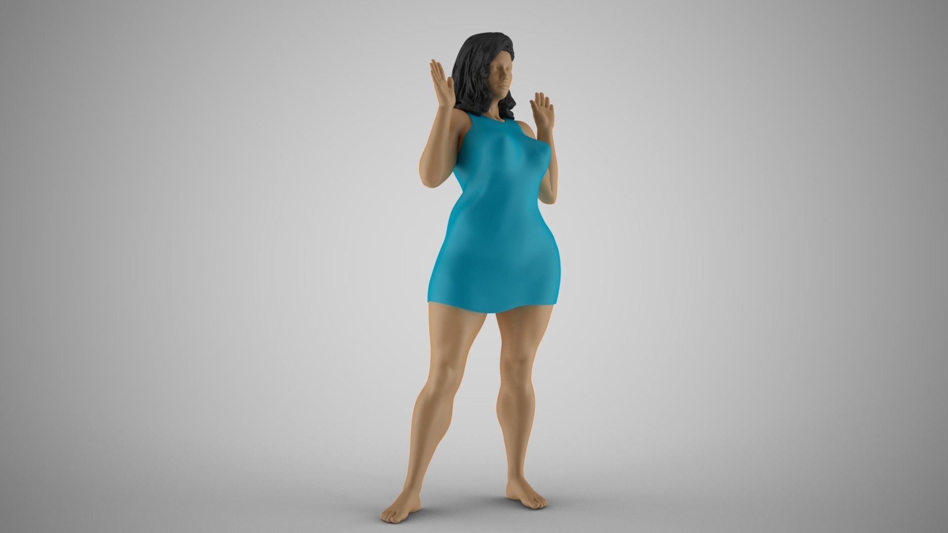 Girl Admits Defeat 3D print model_4
