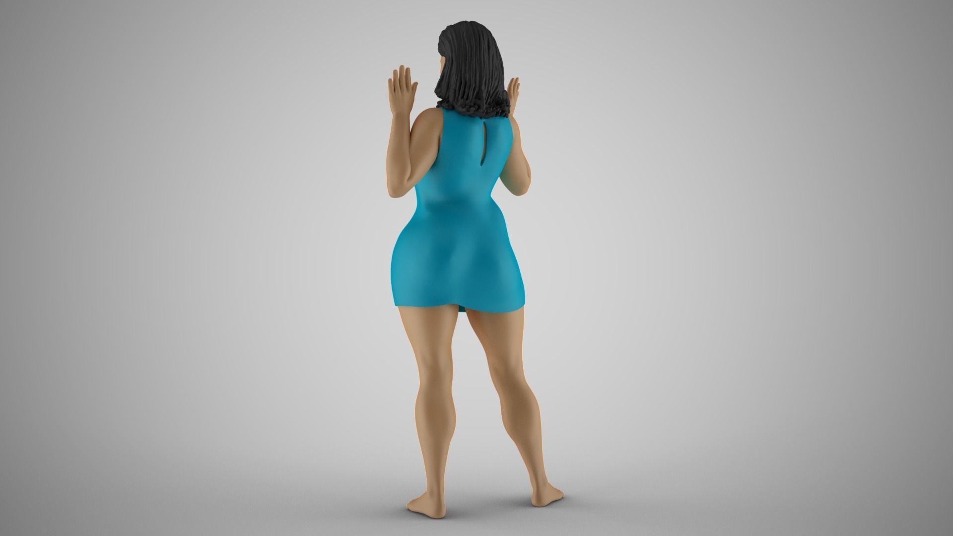 Girl Admits Defeat 3D print model_8