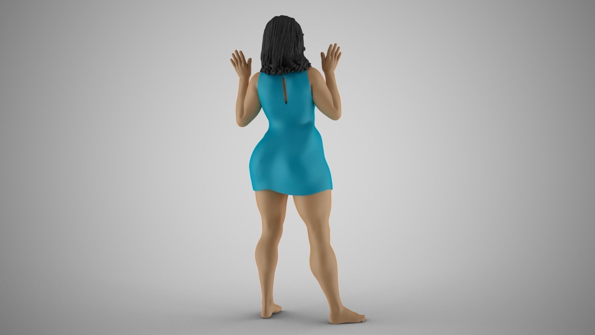 Girl Admits Defeat 3D print model_7
