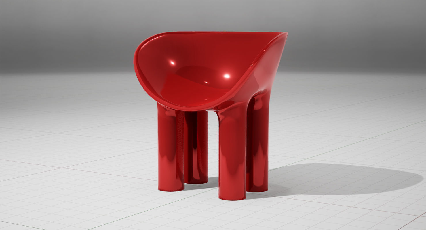 Faye Toogood Fiberglass Roly Poly UE4 Low-poly 3D model_8