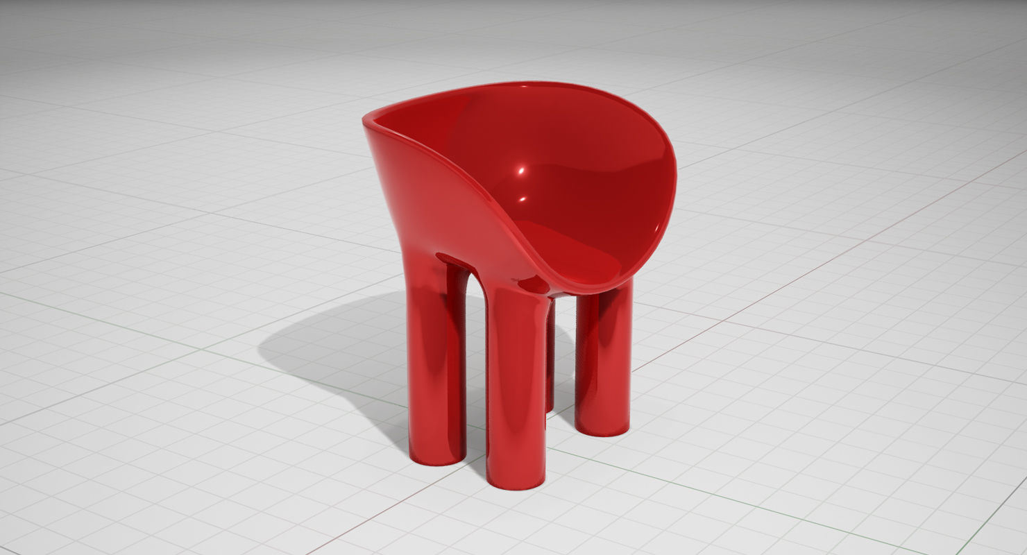 Faye Toogood Fiberglass Roly Poly UE4 Low-poly 3D model_5