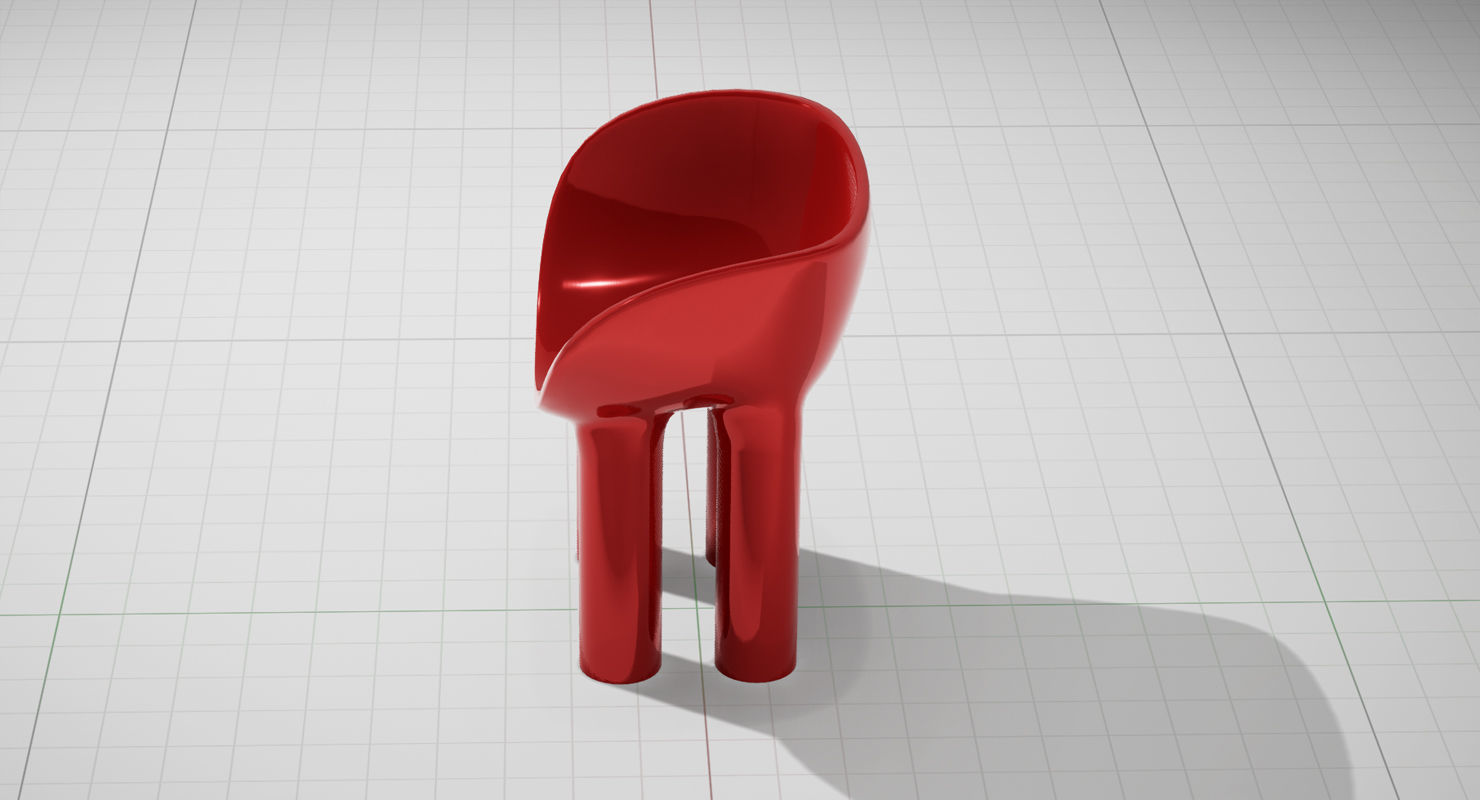 Faye Toogood Fiberglass Roly Poly UE4 Low-poly 3D model_7