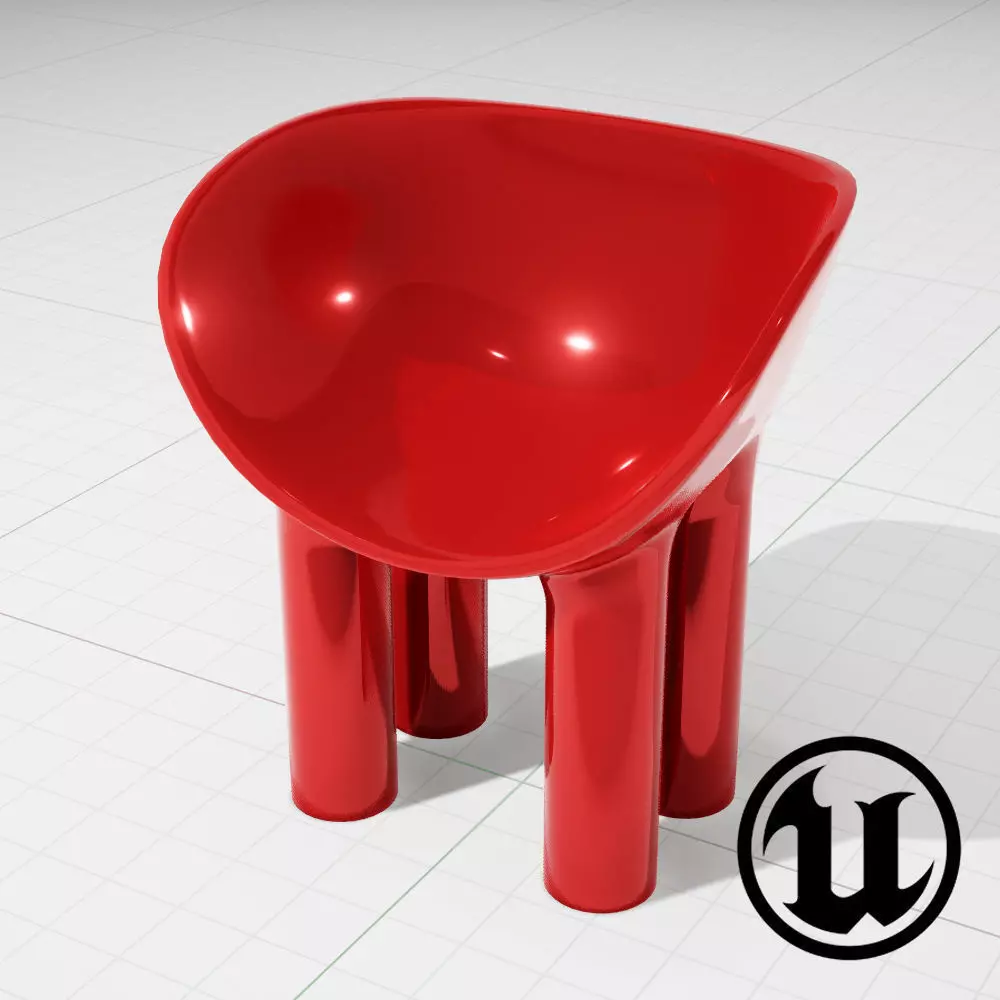 Faye Toogood Fiberglass Roly Poly UE4 Low-poly 3D model_0