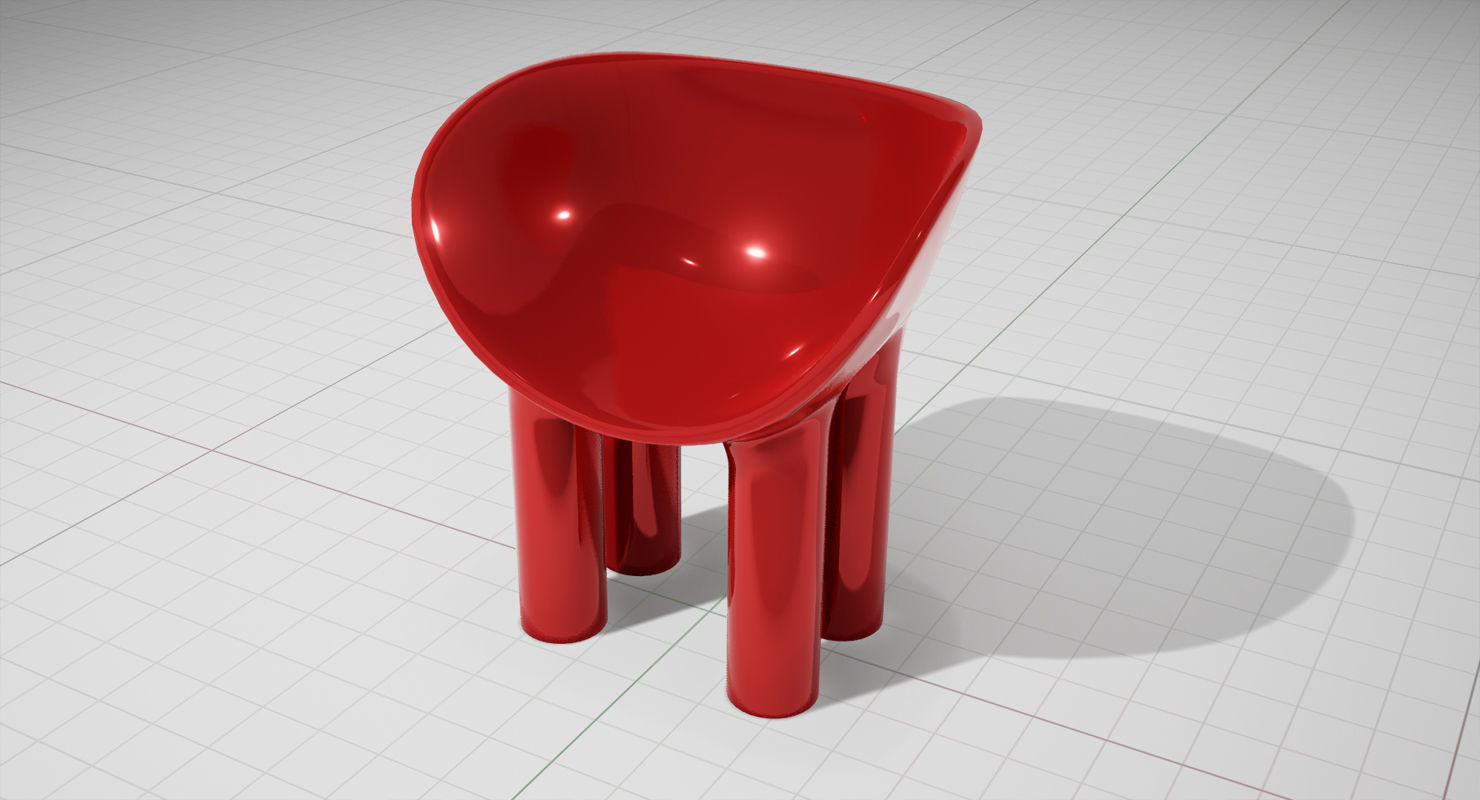 Faye Toogood Fiberglass Roly Poly UE4 Low-poly 3D model_3