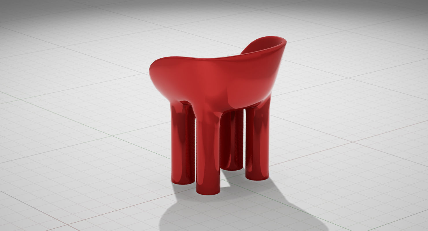 Faye Toogood Fiberglass Roly Poly UE4 Low-poly 3D model_6