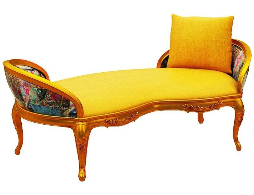 Classical sofa 2 seater Low-poly 3D model_1