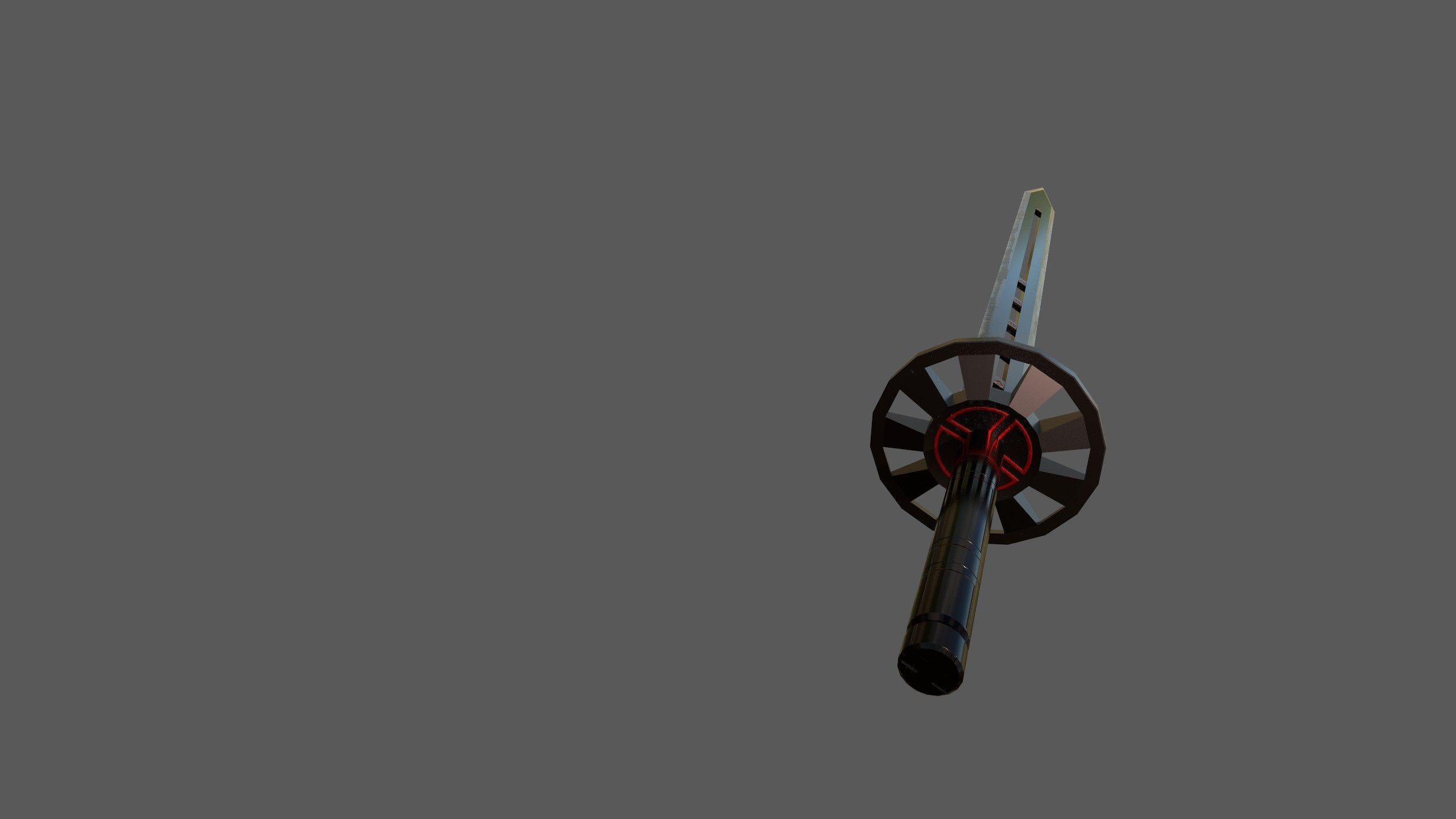Sword samurai Low-poly 3D model_11