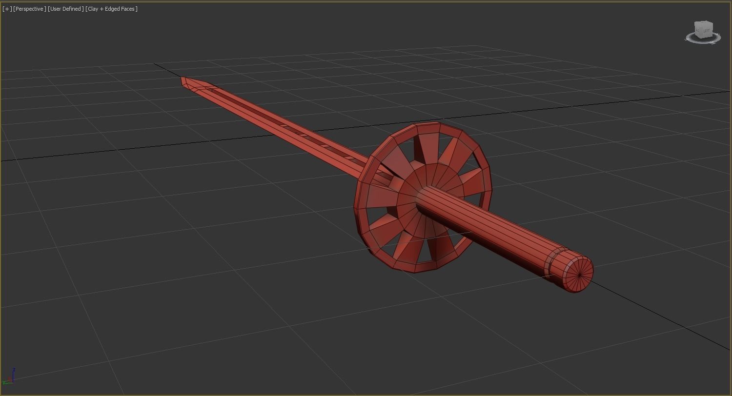 Sword samurai Low-poly 3D model_4