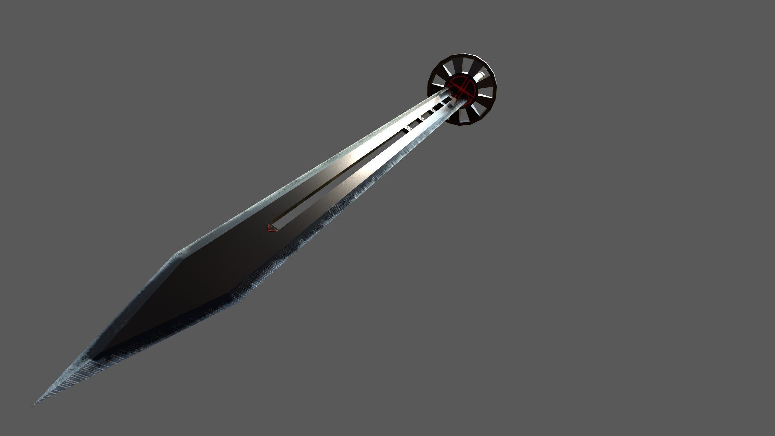 Sword samurai Low-poly 3D model_10
