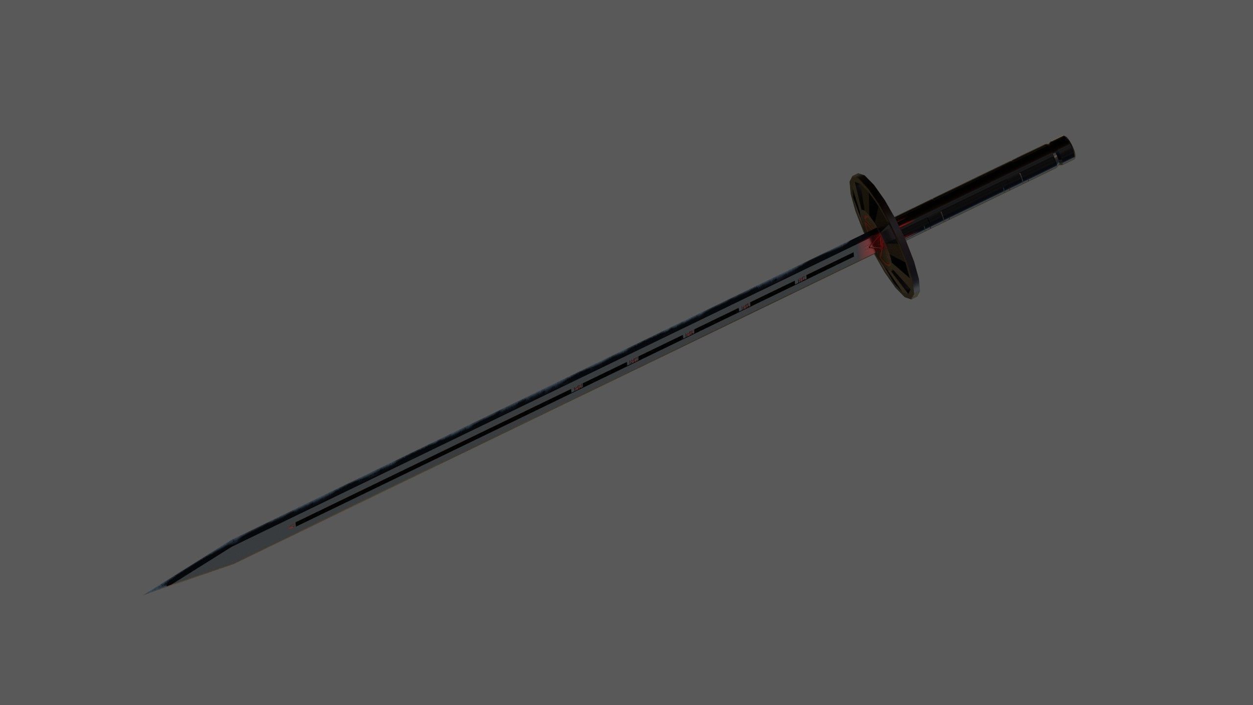 Sword samurai Low-poly 3D model_12