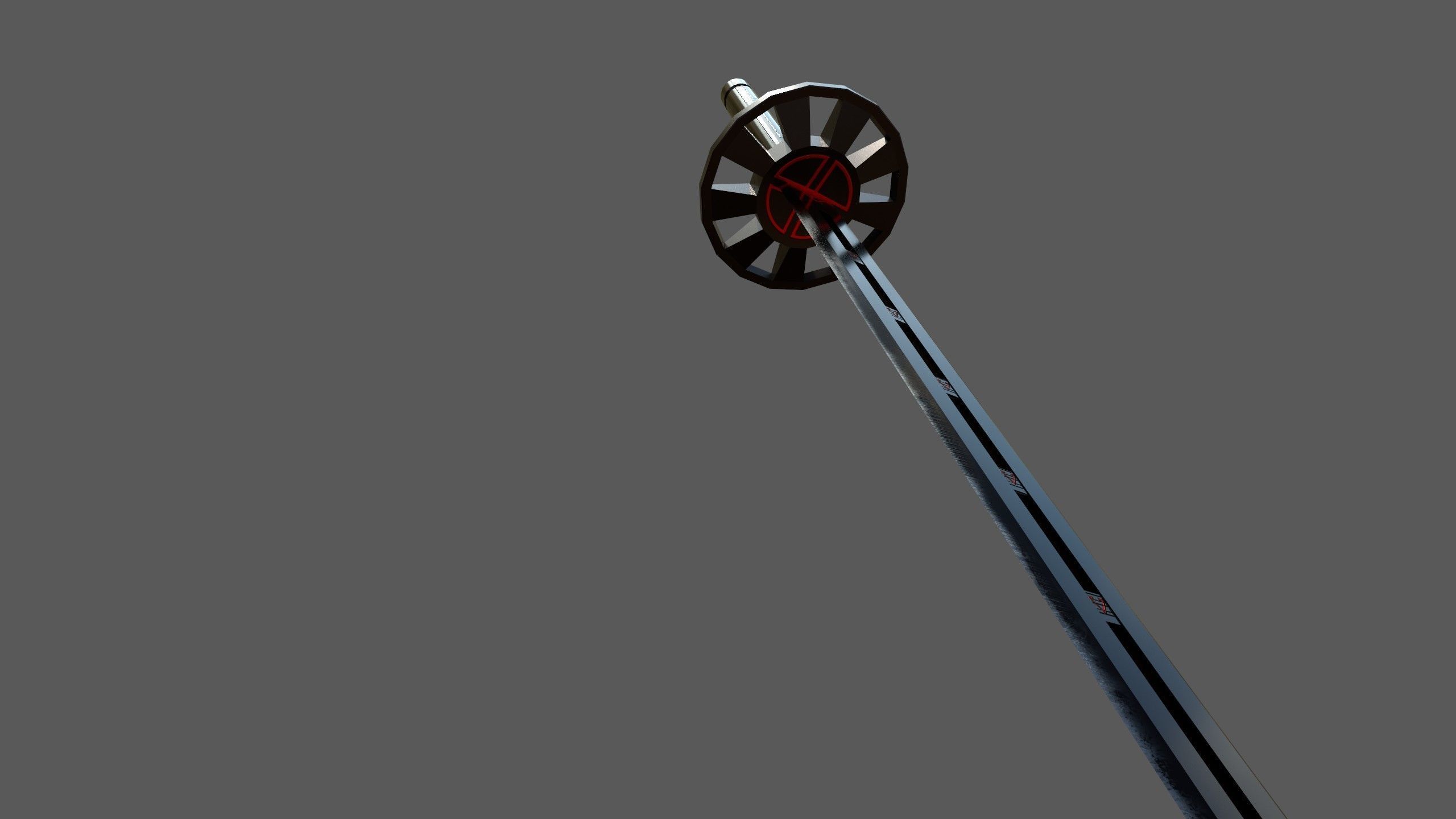 Sword samurai Low-poly 3D model_9
