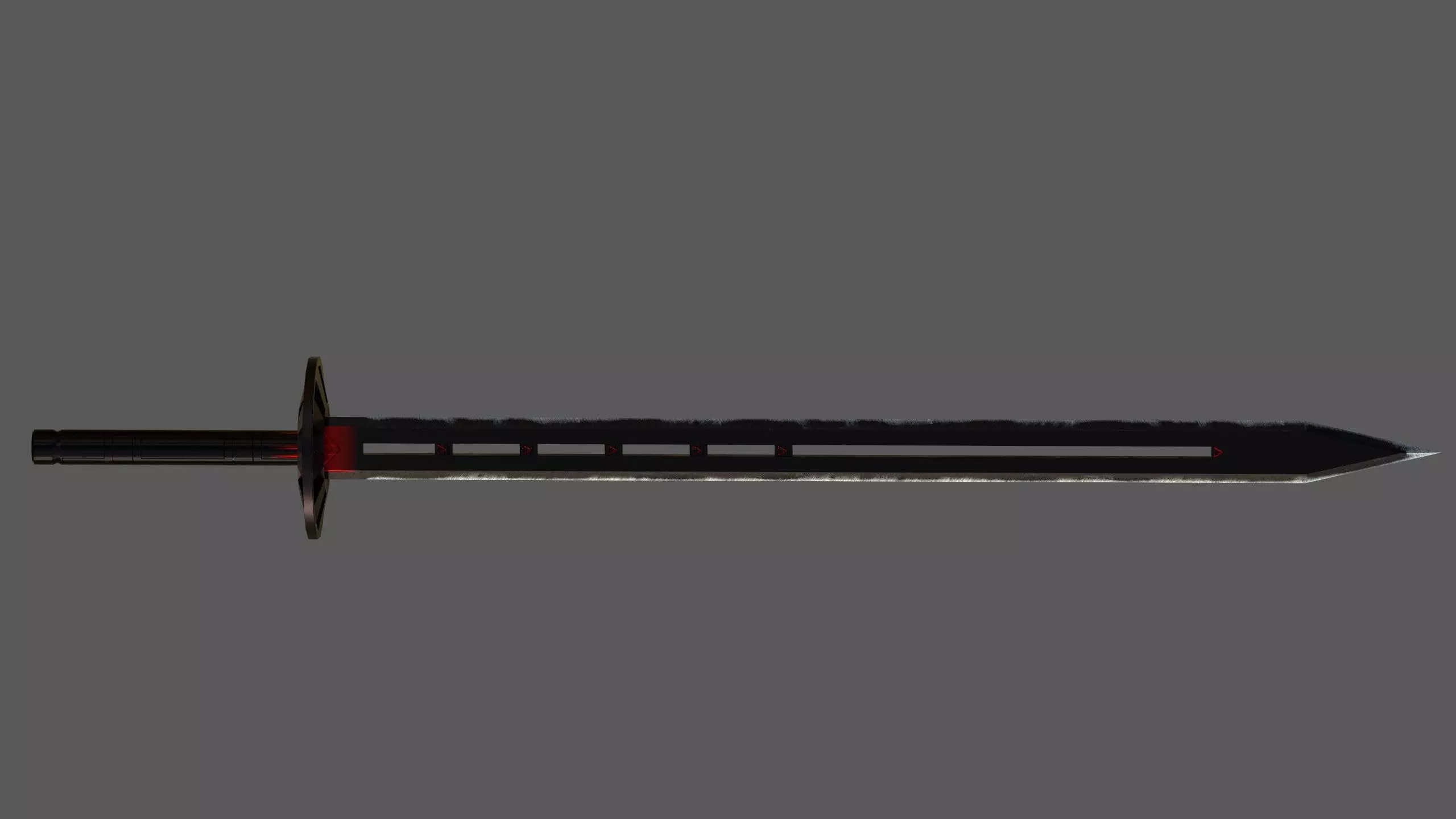 Sword samurai Low-poly 3D model_0