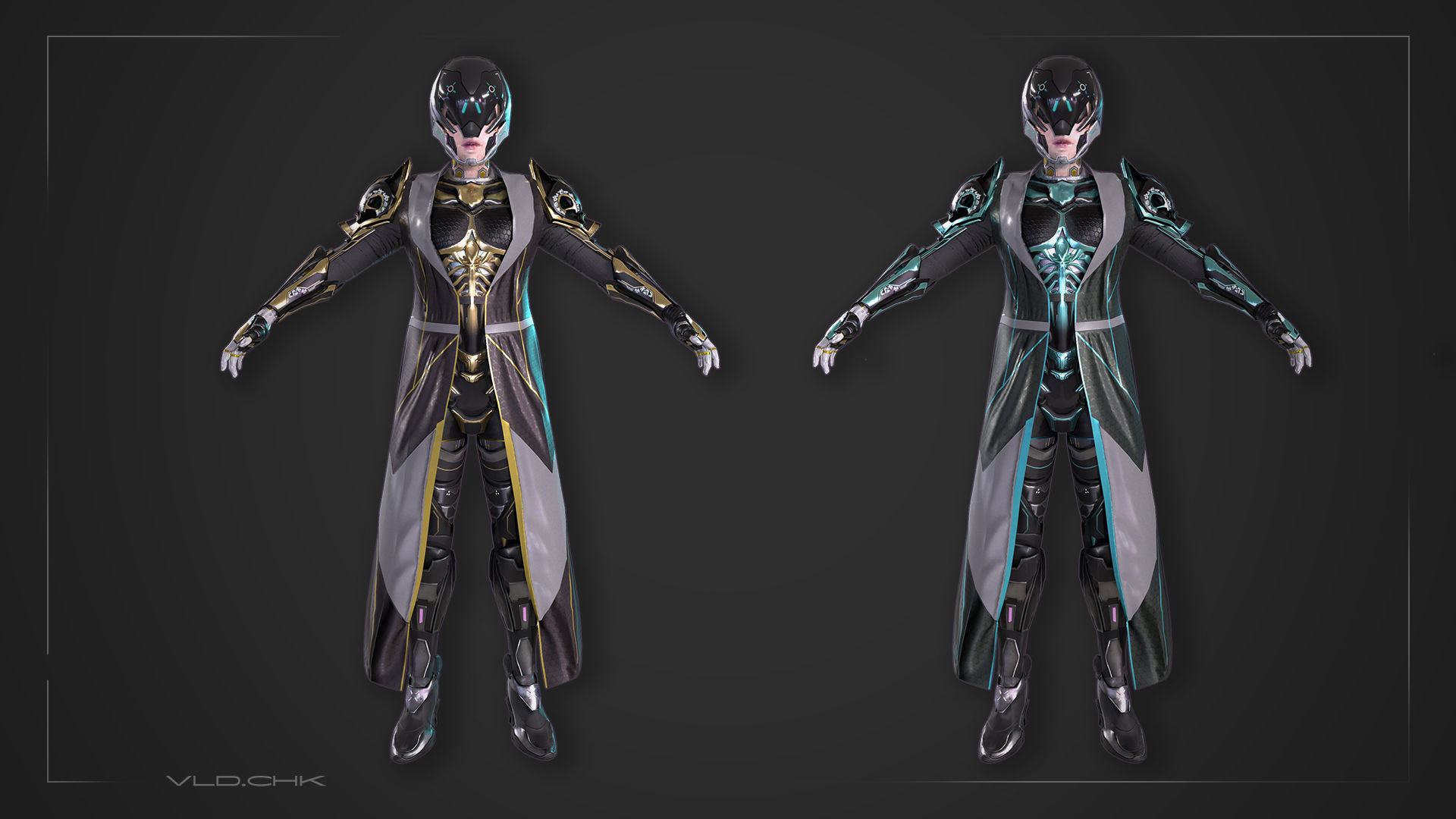 Faya - CyberGirl Low-poly 3D model_6