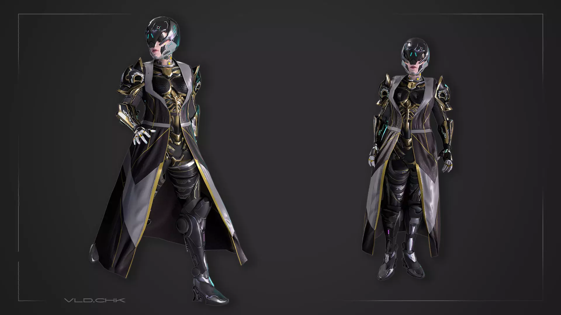 Faya - CyberGirl Low-poly 3D model_0