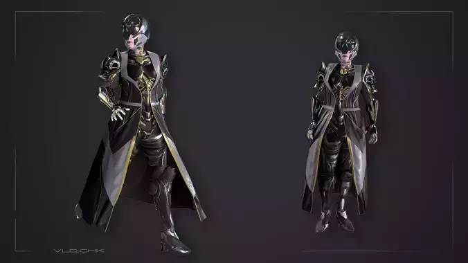 Faya - CyberGirl Low-poly 3D model Faya - CyberGirl Low-poly 3D model