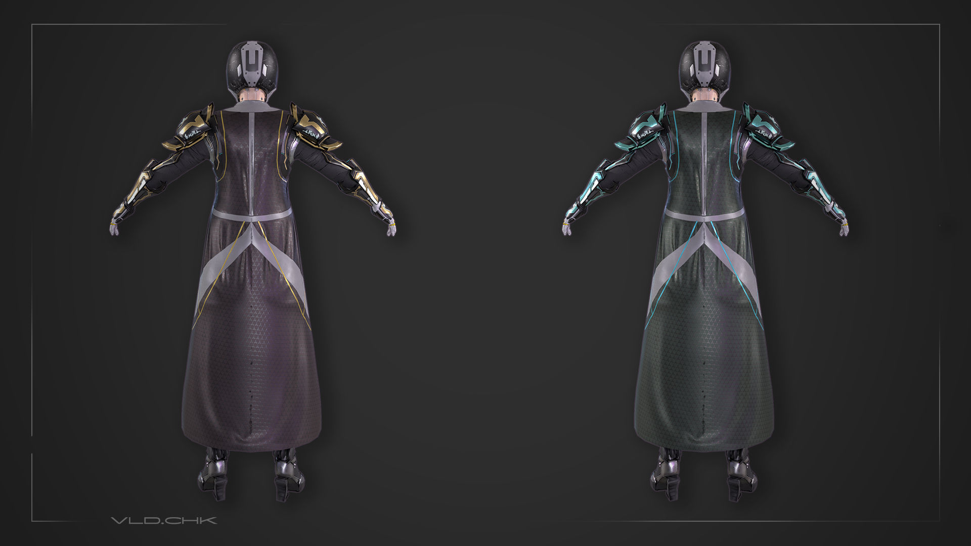 Faya - CyberGirl Low-poly 3D model_5