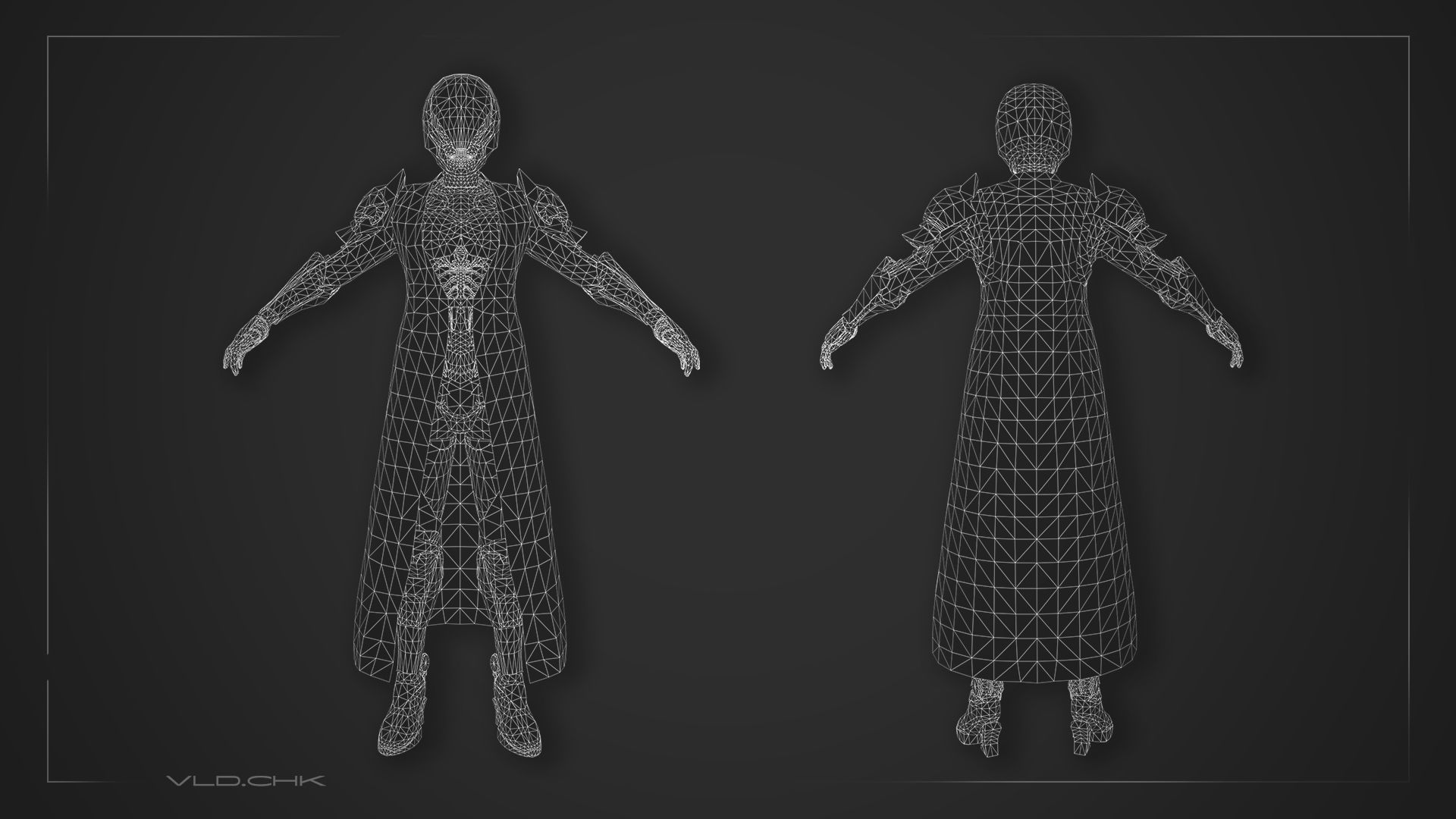 Faya - CyberGirl Low-poly 3D model_9