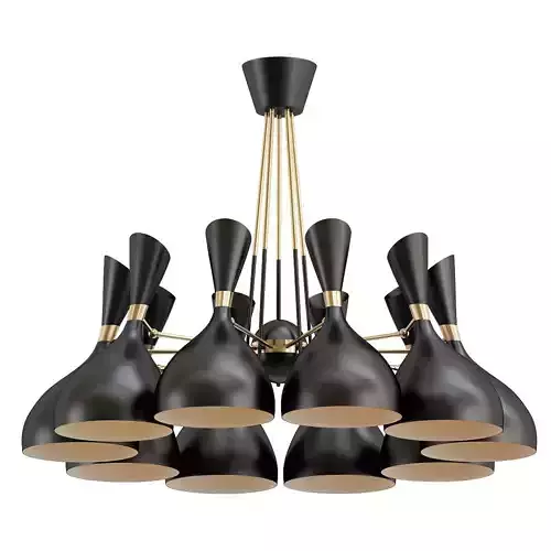 trumpet01 gold chandelier