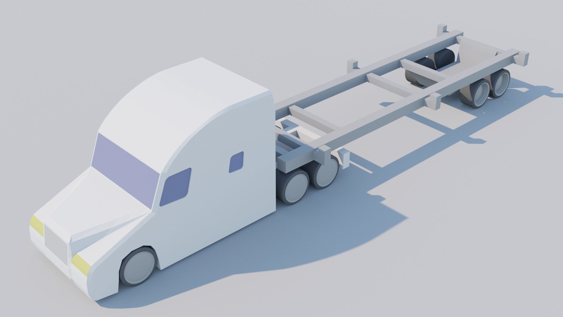 Low poly container terminal Low-poly 3D model_7