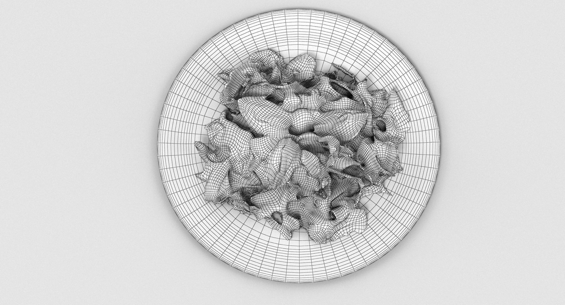 Salad 2 with eggs and tomatoes on plate 3D model_6