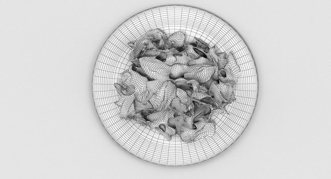 Salad 2 with eggs and tomatoes on plate 3D model 7