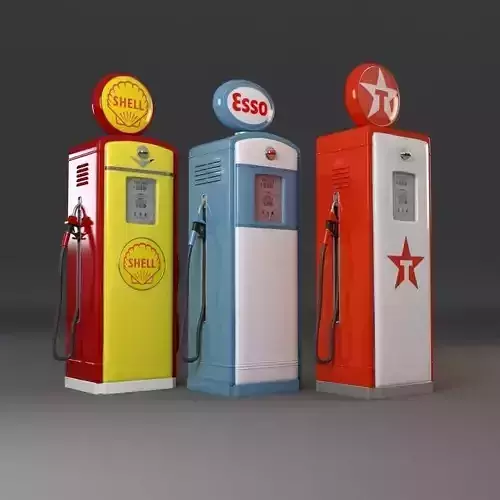 Retro Gas Pumps Set