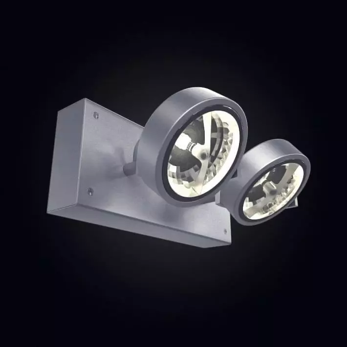 Dual Directional Metal Wall Lamp 3D model_0