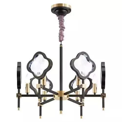 elvira chandelier with gold accents