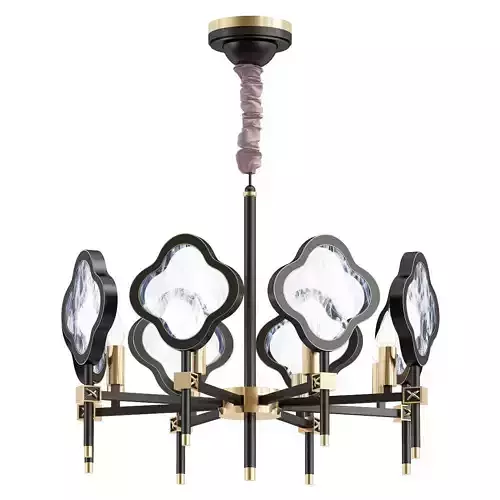 elvira chandelier with gold accents