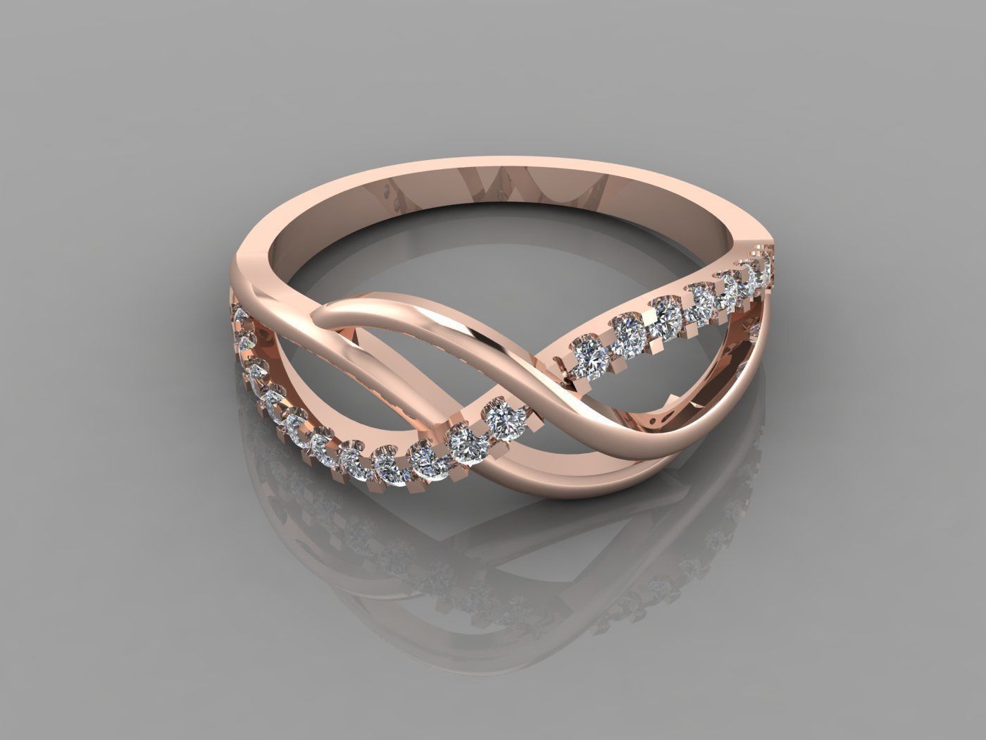 Fashion Women Ring  3D print model_15