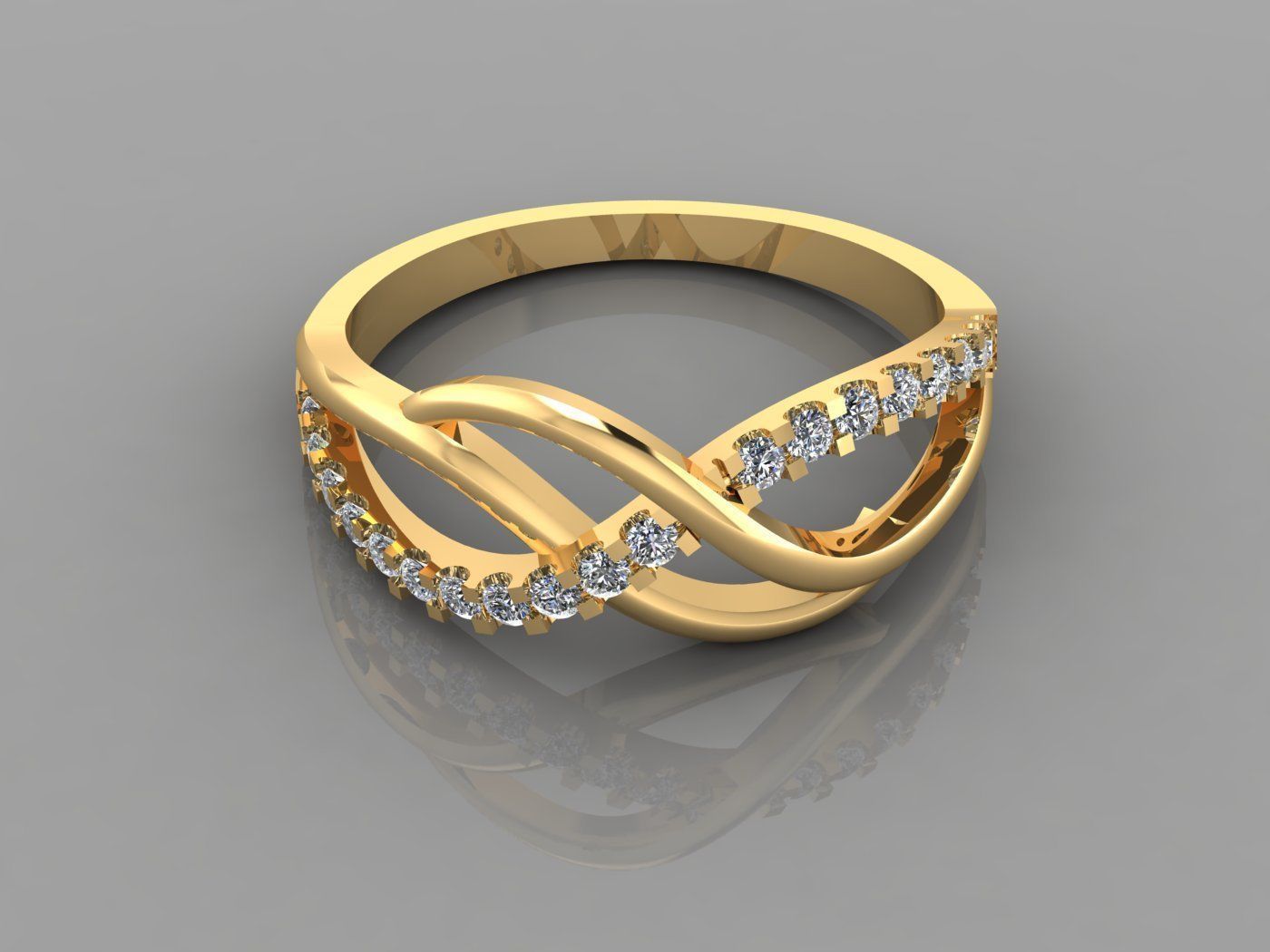 Fashion Women Ring  3D print model_13