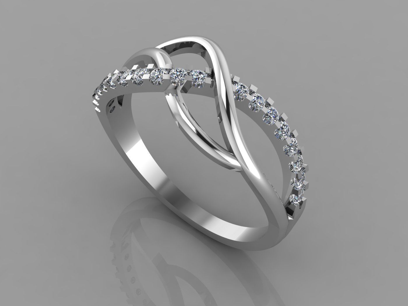 Fashion Women Ring  3D print model_11