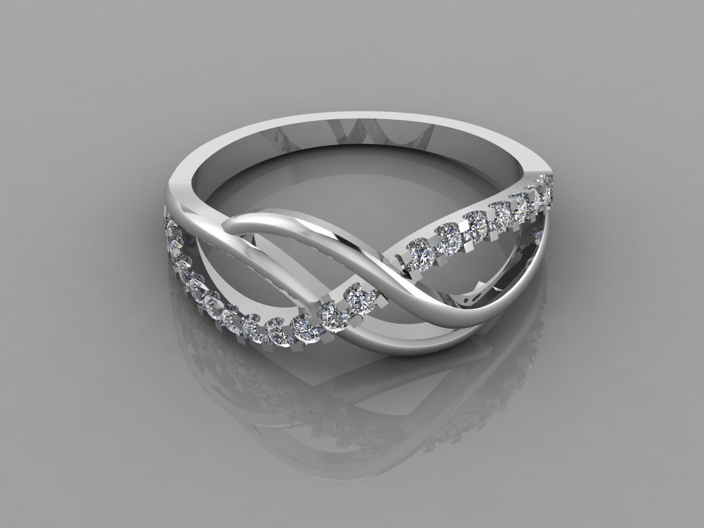 Fashion Women Ring  3D print model_14