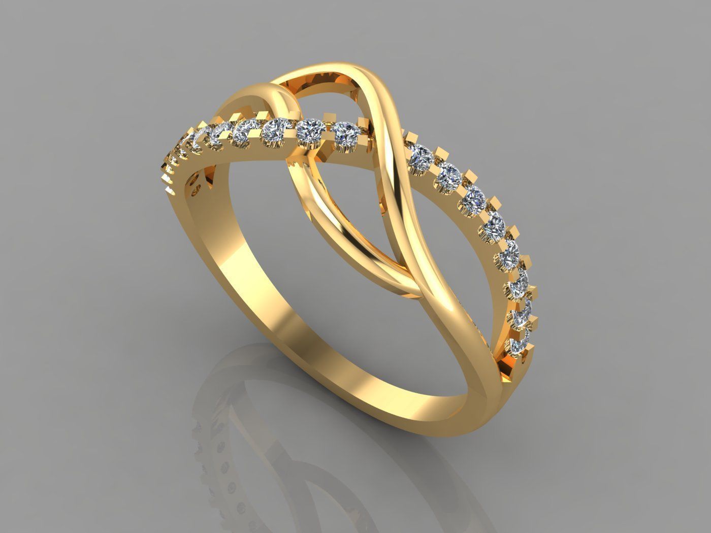 Fashion Women Ring  3D print model_10