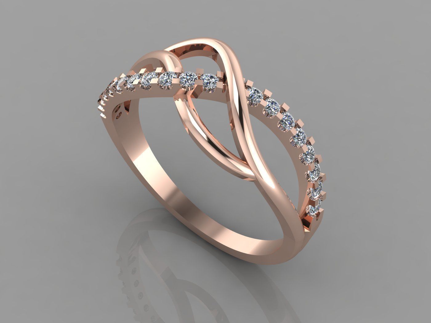 Fashion Women Ring  3D print model_12