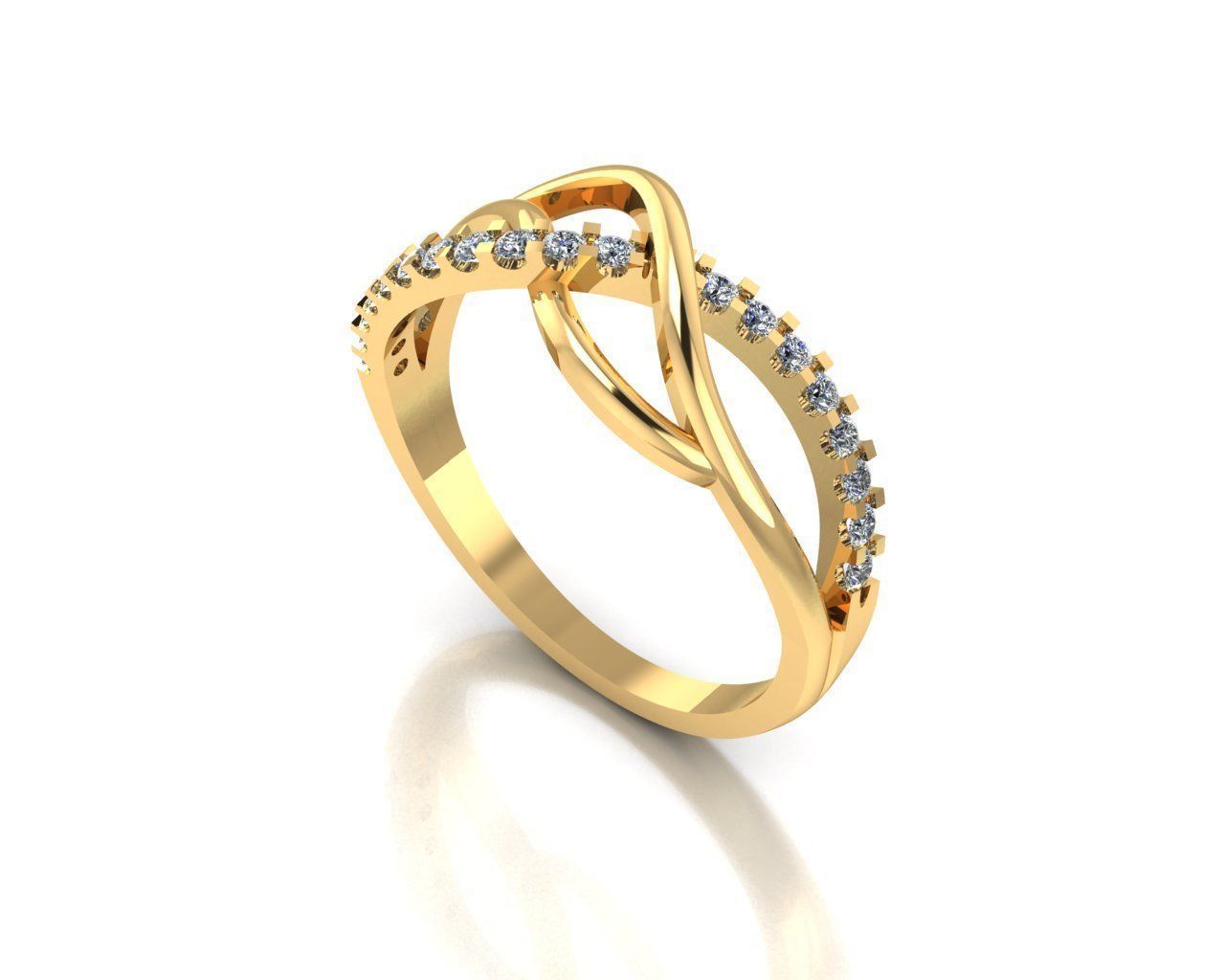 Fashion Women Ring  3D print model_3