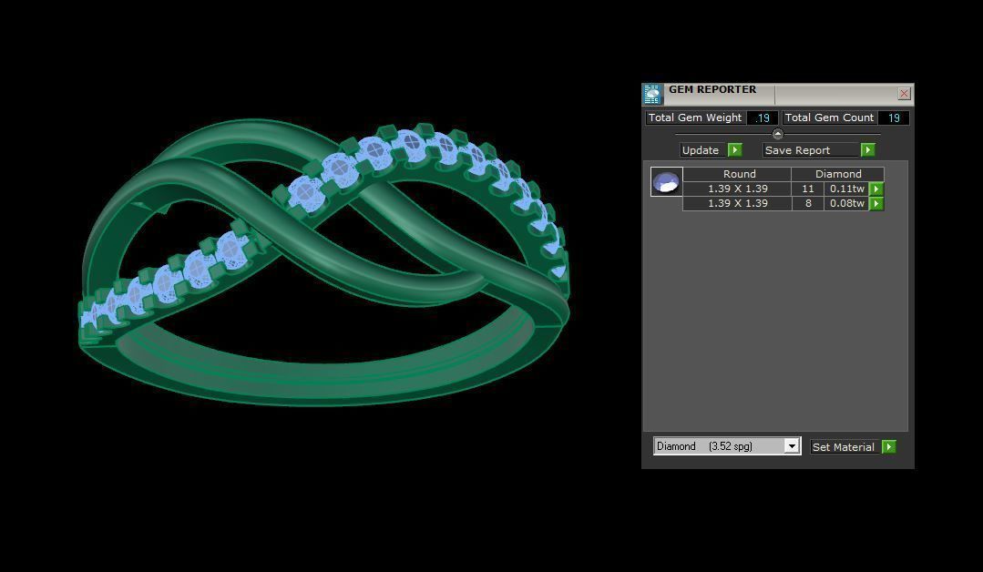 Fashion Women Ring  3D print model_6