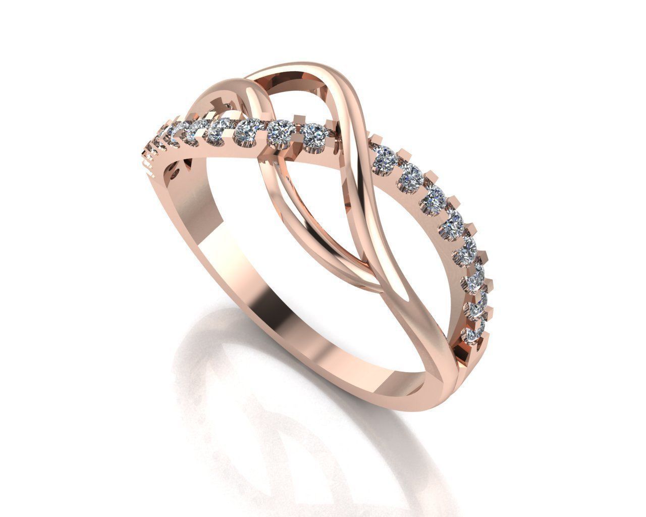 Fashion Women Ring  3D print model_4