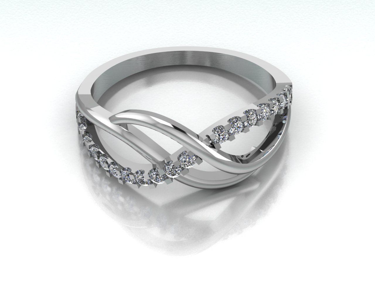 Fashion Women Ring  3D print model_2