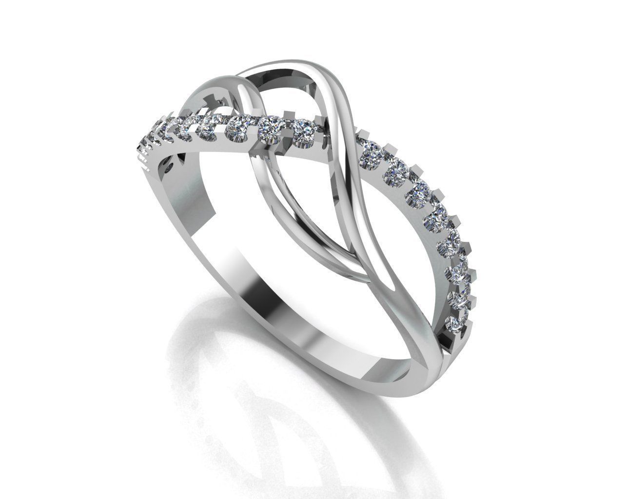 Fashion Women Ring  3D print model_5