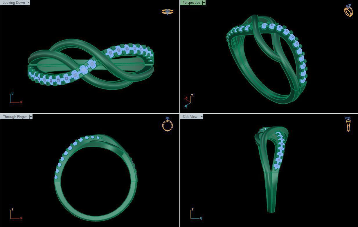 Fashion Women Ring  3D print model_8