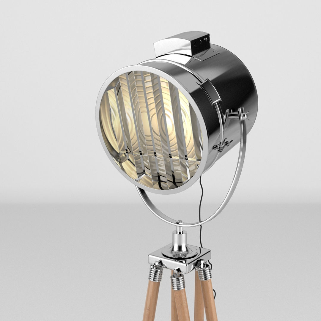 Studio Tripod Lamp 3D model_3