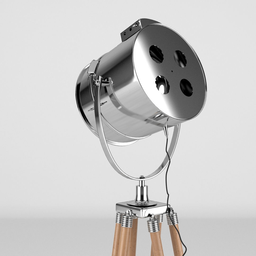 Studio Tripod Lamp 3D model_5