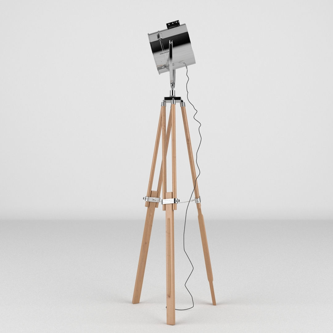 Studio Tripod Lamp 3D model_6