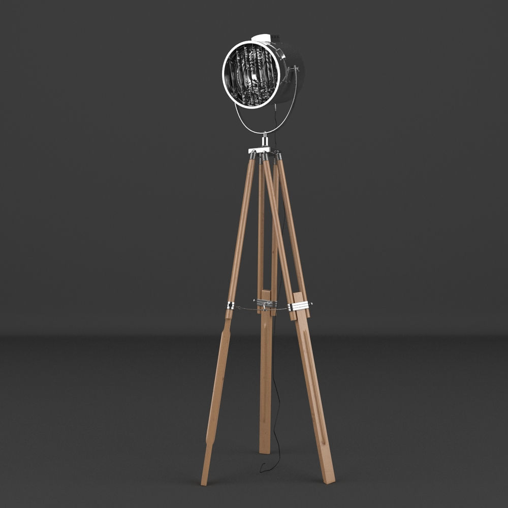 Studio Tripod Lamp 3D model_1