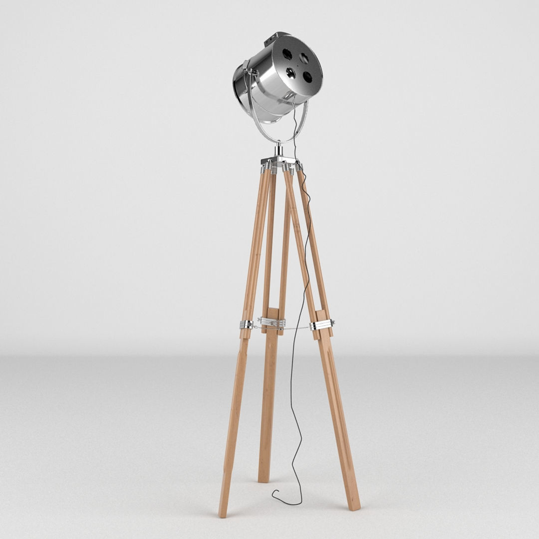 Studio Tripod Lamp 3D model_7